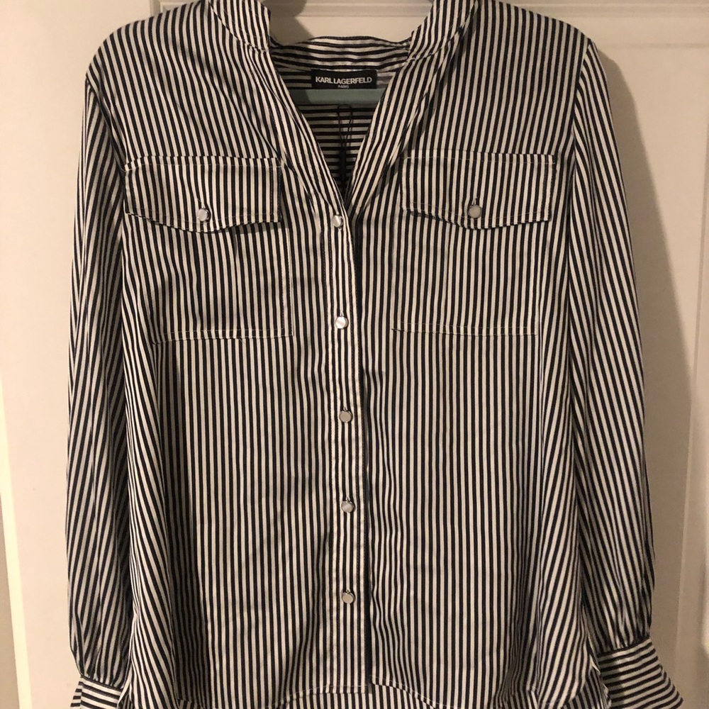 Karl lagerfeld striped top